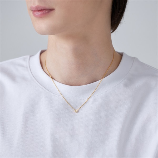 K24イエローゴールド ネックレス | 112431323001 | 【公式】4℃ HOMME+