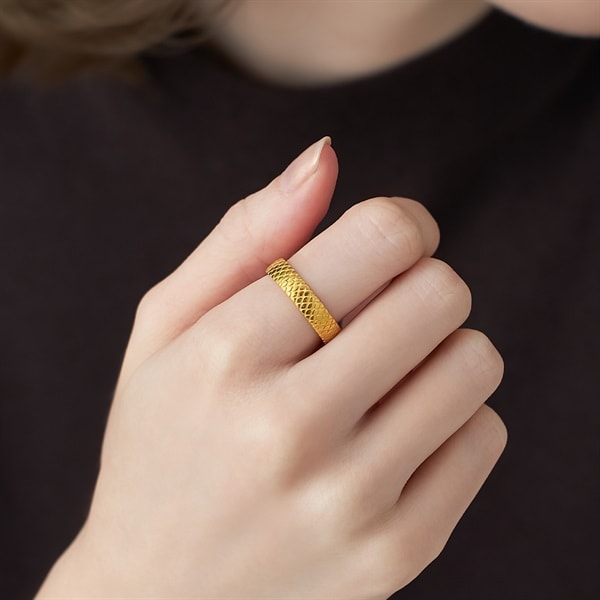 K24イエローゴールド リング | 112441342002 | 【公式】4℃ HOMME+