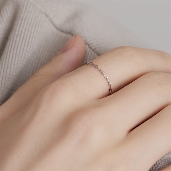 プラチナ チェーンリング | 112243344001 | 【公式】4℃ HOMME+