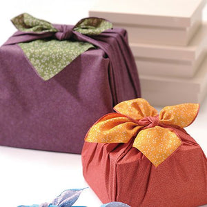 Furoshiki Amunzen Reversible 70 (Purple Sharkskin / Green Sakura