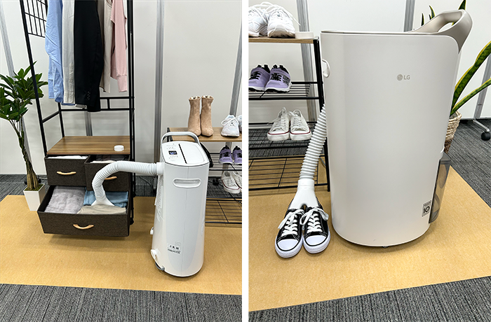 体験レポ】LGからおしゃれな衣類乾燥除湿機が登場！部屋や靴