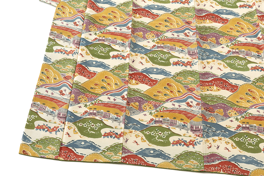 人間国宝 芹沢銈介作 型絵染 小紋 「津村小庵文」 | 特選きもの