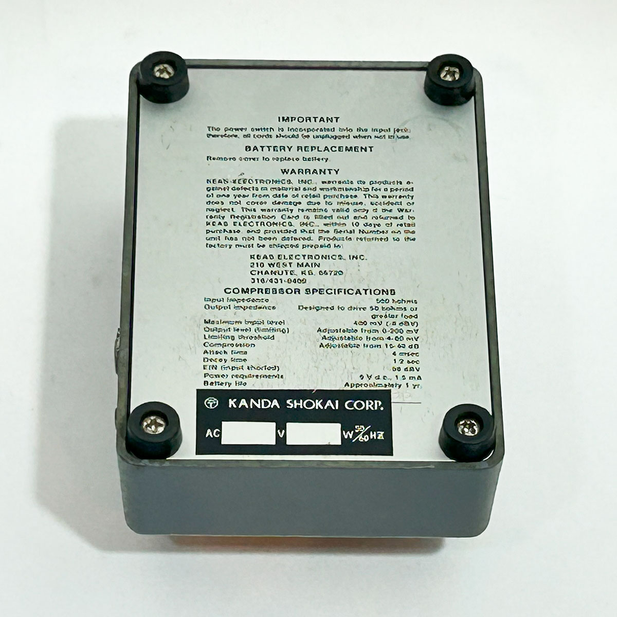 ROSS Compressor 初期型（管理番号：1004） - TOKYO EFFECTOR