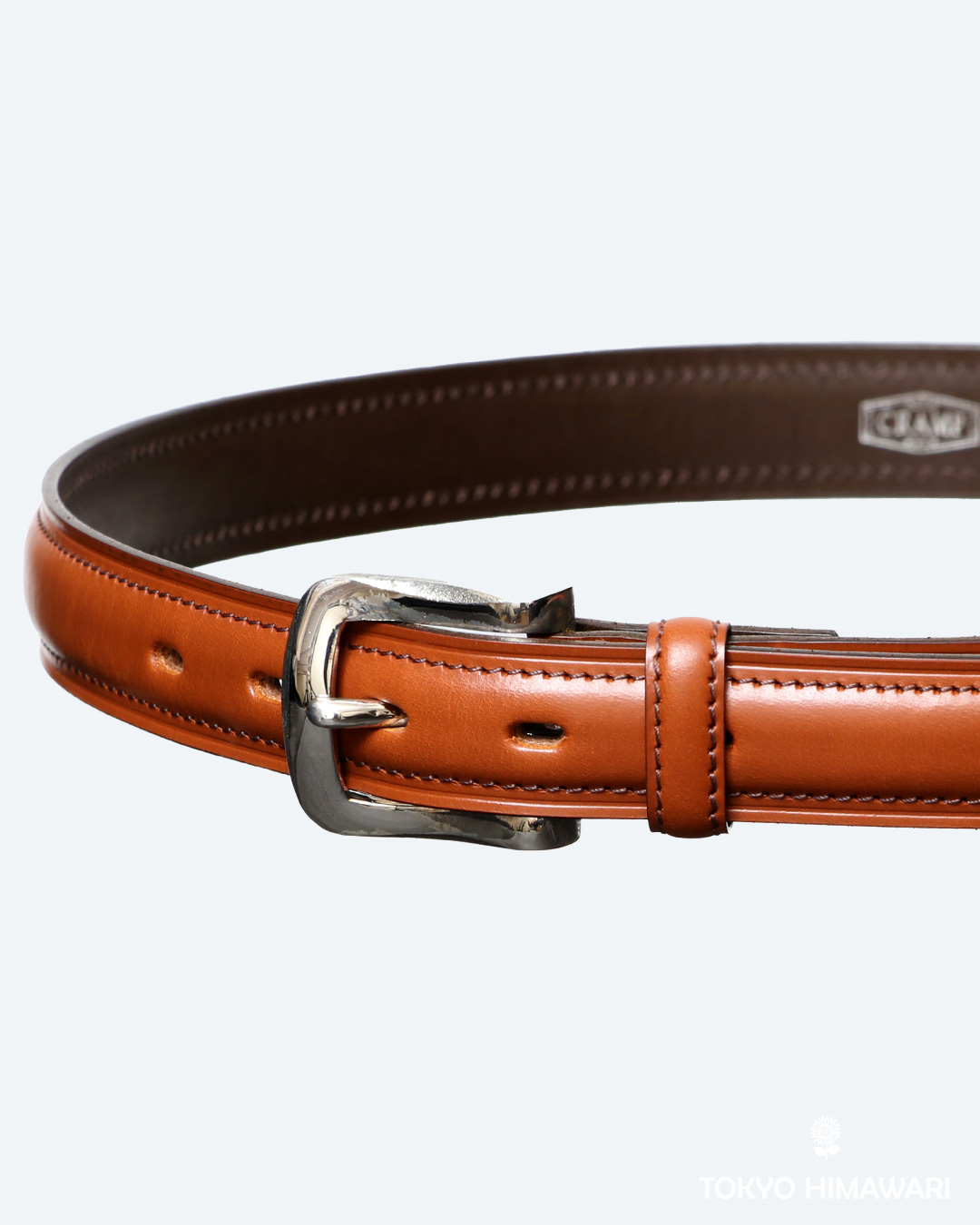 東京ヒマワリ / 池之端銀革店 UKブライドルレザー フェザーベルト 28mm