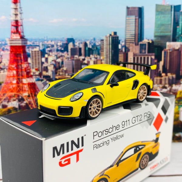 MINI GT 1/64 Porsche 911 GT2 RS Racing Yellow LHD MGT00136-L