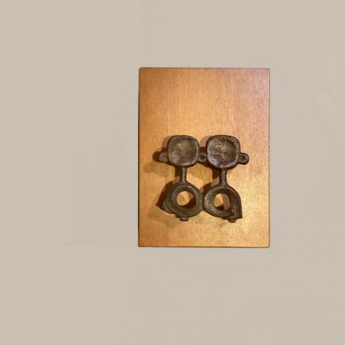 馬場忠寛 「童-わらべ」 南部鉄器レターラック 60-70年代 (希少)｜中野