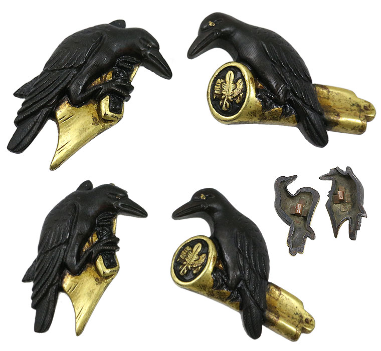 日本刀の目貫・瓦に烏｜日本刀・刀剣 販売専門店・東京【十拳】