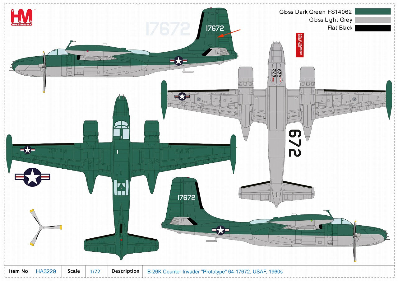 Hobby Master B-26K カウンター・インベーダー アメリカ空軍 1960 1/72