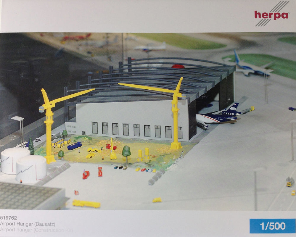 Herpa Wings 空港ジオラマ建物組立キット ハンガー（格納庫） 大型機