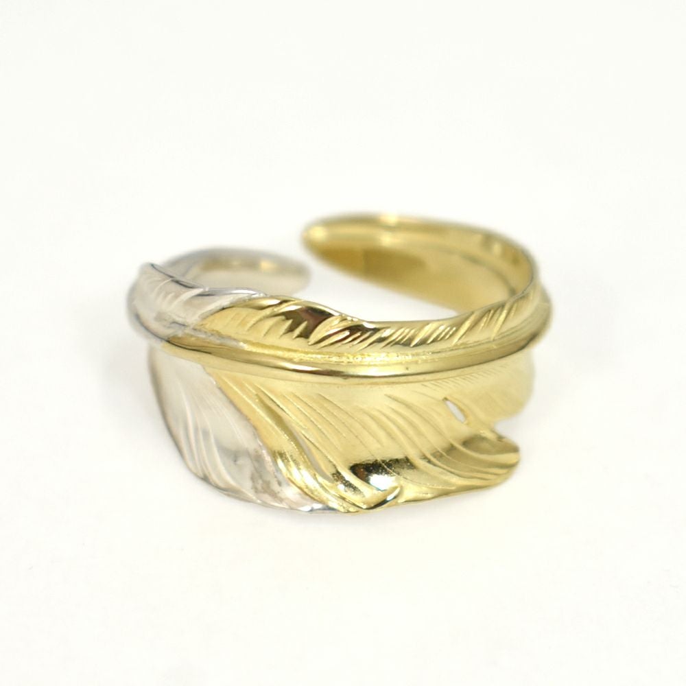 ラリースミス (LARRY SMITH) KAZEKIRI FEATHER RING No. 33 (18K GOLD