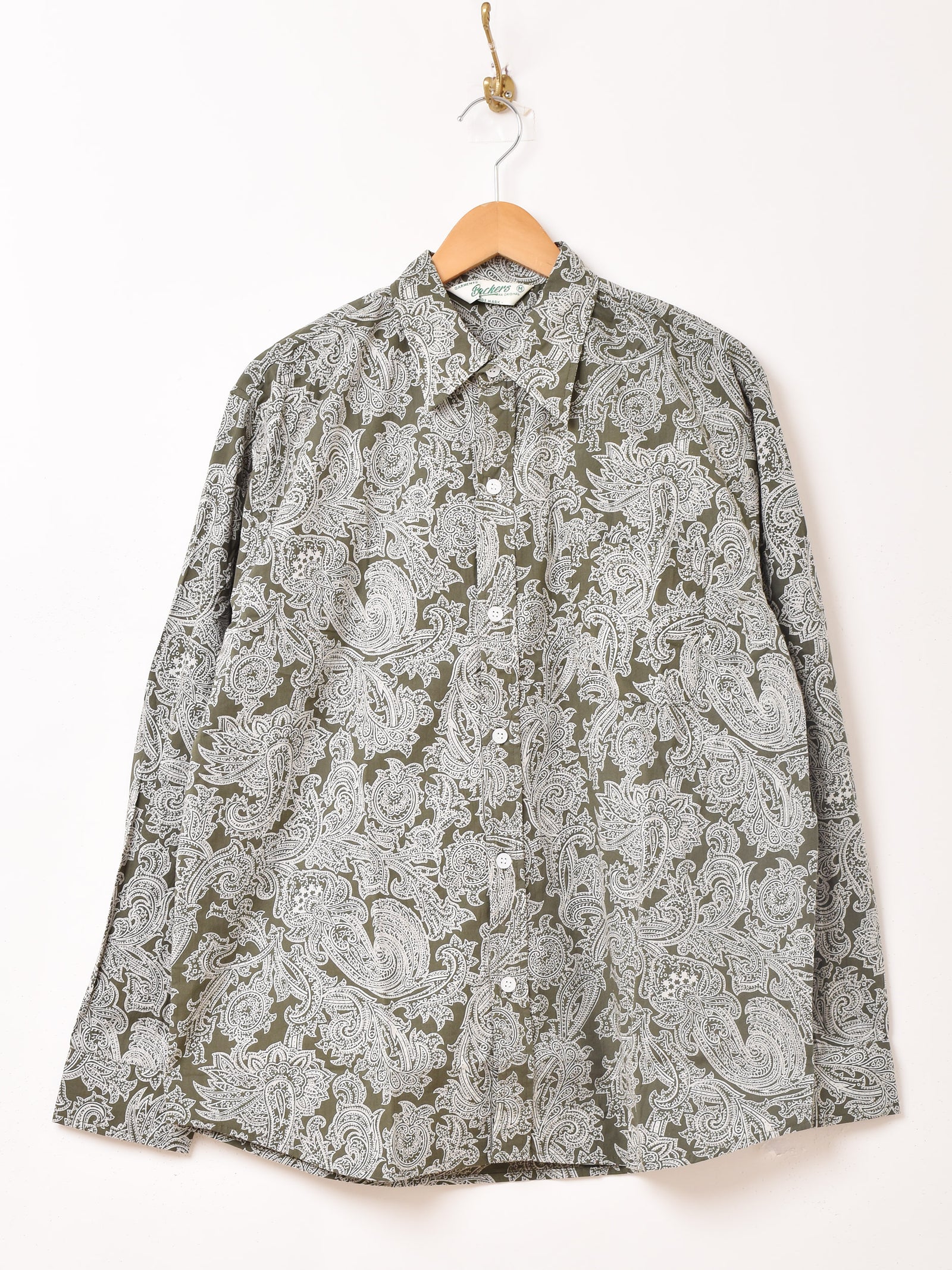 2色展開】Backers 2トーン ペイズリー柄 長袖シャツ – 古着屋Top of