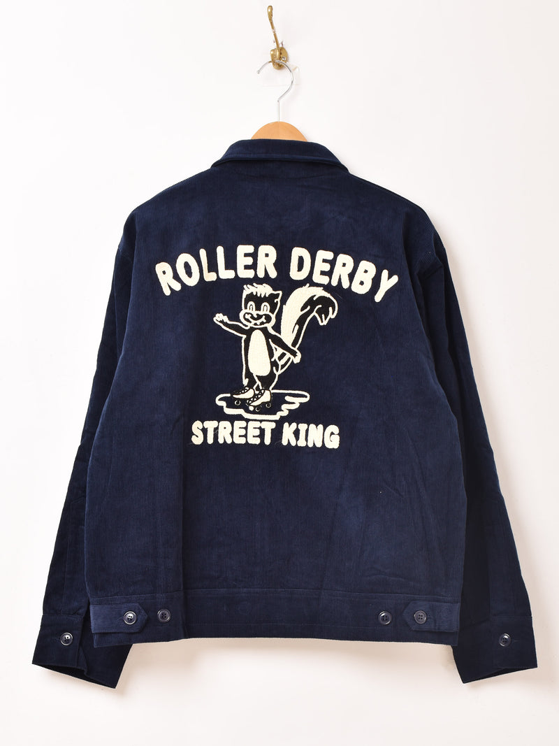 2色展開】Backers 刺繍入り コーデュロイジャケット「ROLLER DERBY
