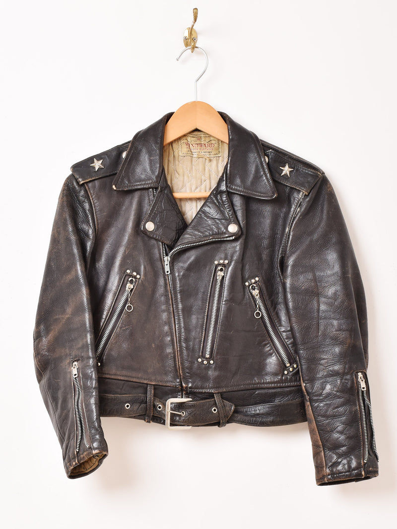 50's アメリカ製 WINDWARD ホースハイド ライダース ジャケット – 古着