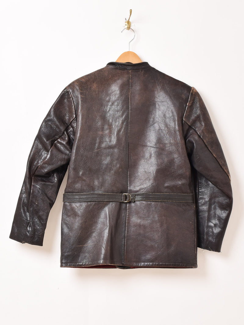 40's スウェーデン製 レザーカーコート – 古着屋Top of the Hillの