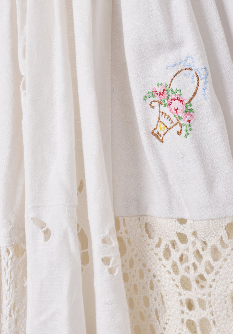 リメイク パッチワークレーススカート – 古着屋Top of the Hillの