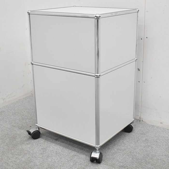 USM Haller ハラーシステム 1列2段 ライトグレー ワゴン 2023070404