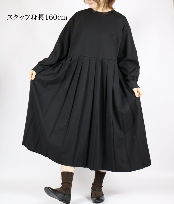 nachukara TRツイルプリーツワンピース 2色 - toritoRu