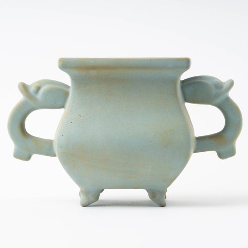 専用 中国古窯 哥窯青磁ひび焼 爵 高さ9.5㎝ 東な7-0329☆2F 専用 中国