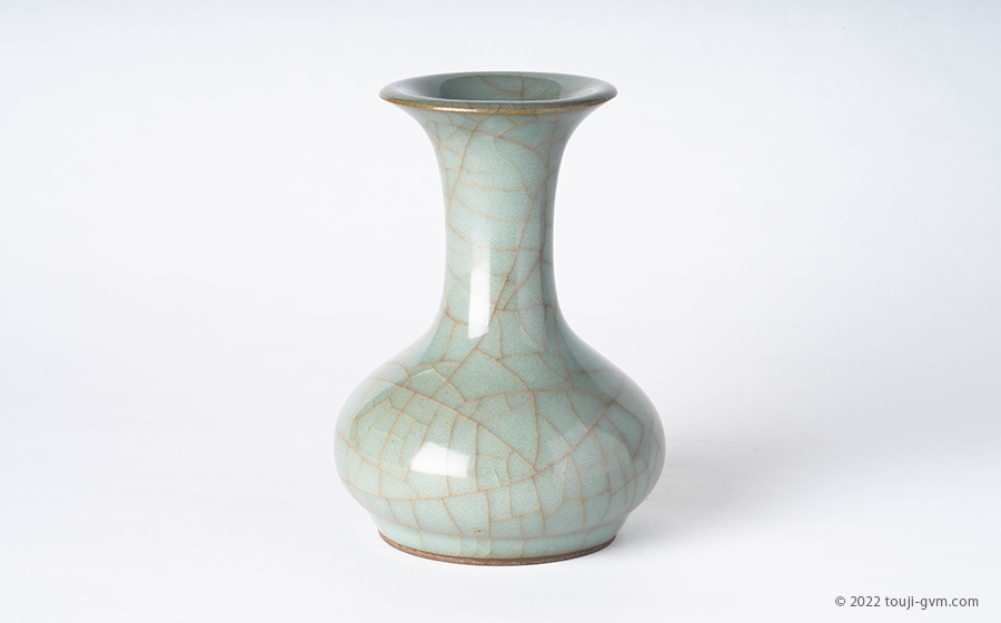 南宋官窯 青磁長頸瓶 – Celadon bottle | 陶磁オンライン美術館ーTOUJI