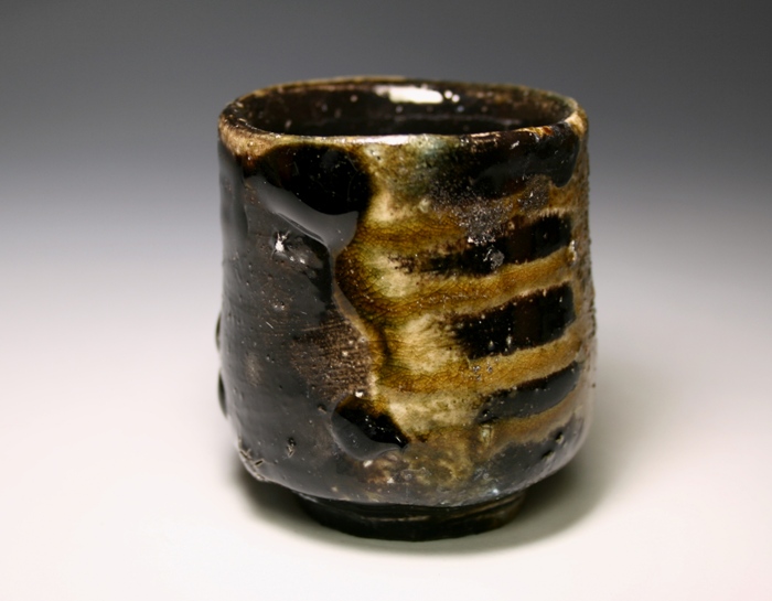 伊勢崎 淳 備前引出黒酒呑 共箱