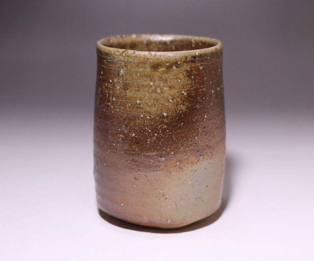 陶芸家 金重素山 備前 緋襷 盃 共箱 円山窯 金重陶陽 陶芸家 金重素山