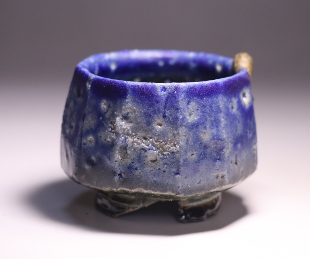 馬場隆志 作 「備前窯変蒼ぐい呑」 ～備前焼専門卸小売店 川口陶楽苑～