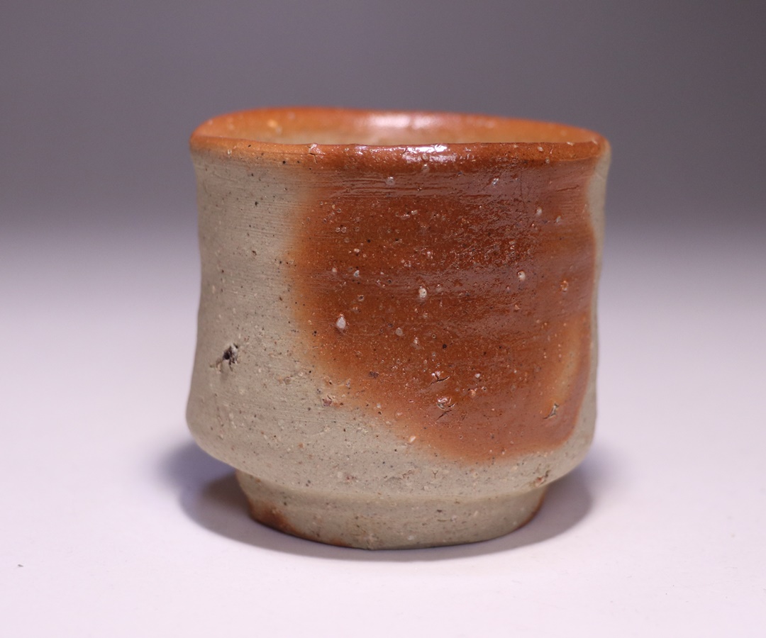 金重 愫 作 「緋襷ぐい呑」 ～備前焼専門卸小売店 川口陶楽苑～