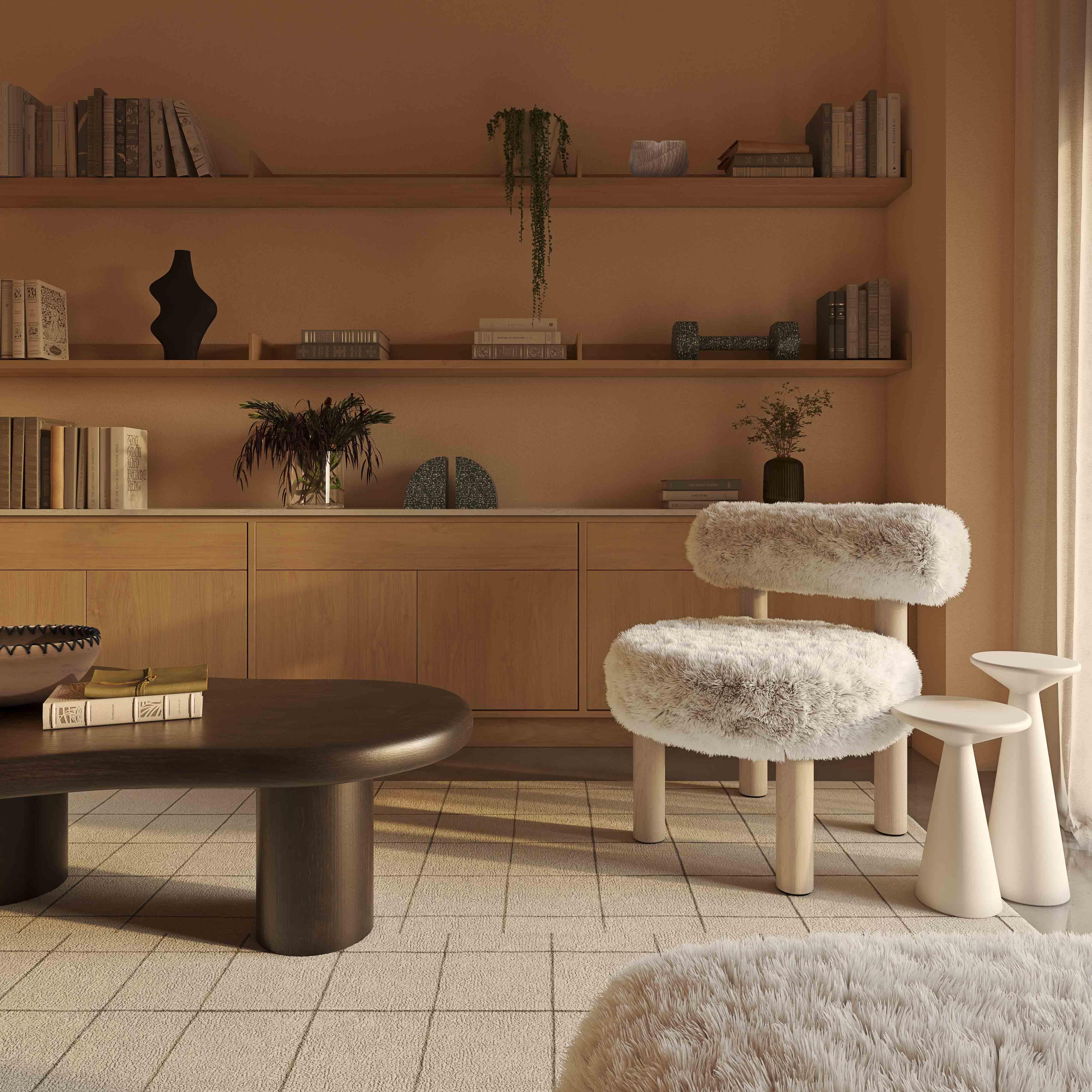 Carmel Contract-Grade Vegan Shearling Accent Chair | TOV Furniture