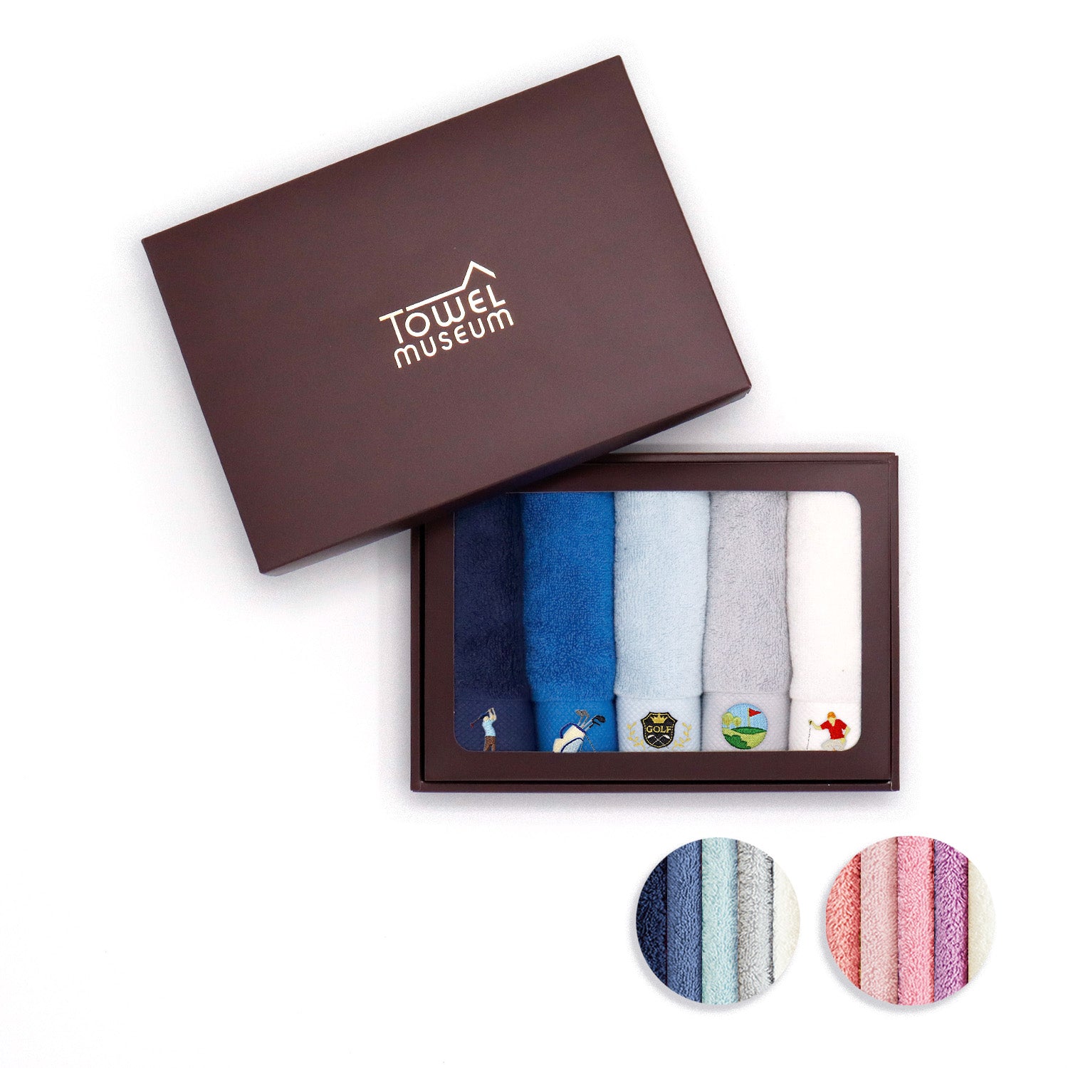 TMOC』ゴルフ刺繍入り タオルハンカチ5枚セット – タオル美術館公式