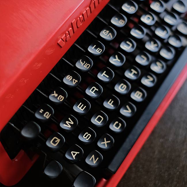 OLIVETTI Valentine S タイプライター インクリボン交換済み 訳あり