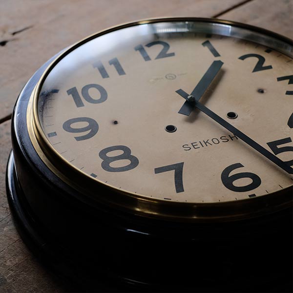 昭和初期 SEIKOSHA（精工舎）掛け時計 電池式クオーツムーブメント交換