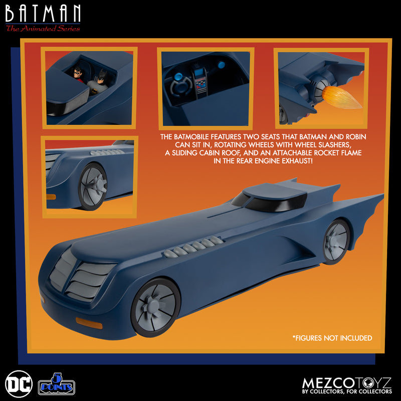 MEZCO TOYZ: 5 Points - Batman: The Animated Series Batmobile – TOY