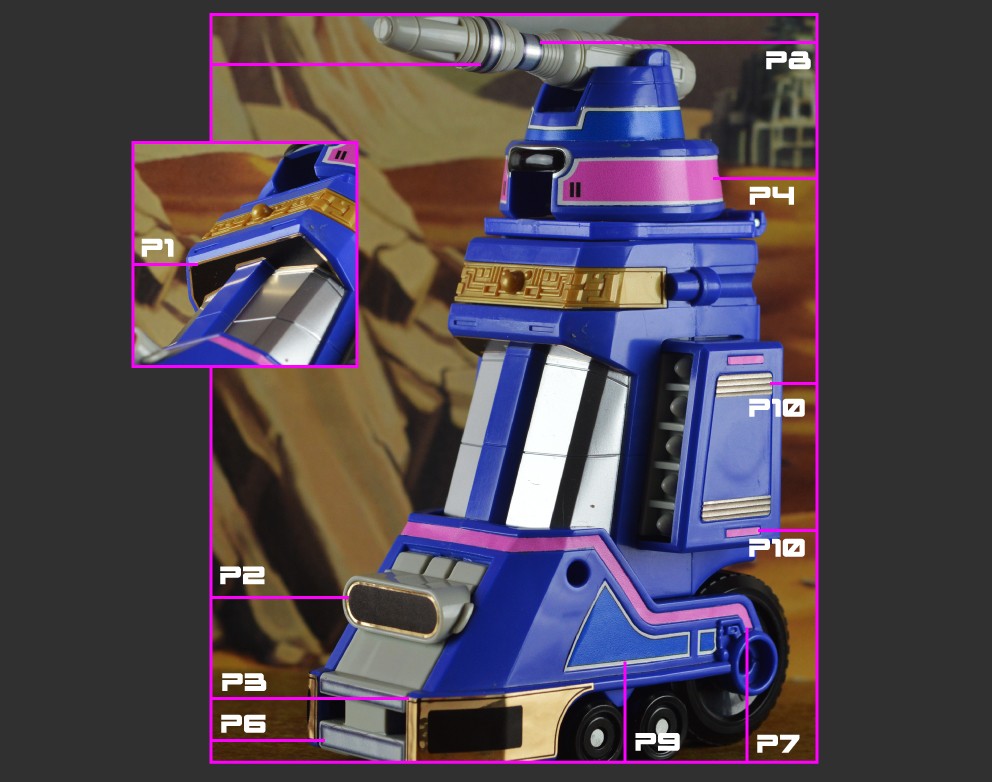 Labels & Stickers for Bandai 1996 MMPR ZeoMegazord - Toyhax