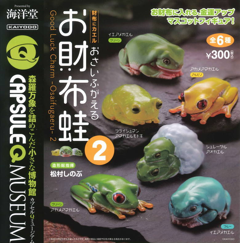 サイズ情報】カプセルQミュージアム 財布にカエル お財布蛙2 海洋堂