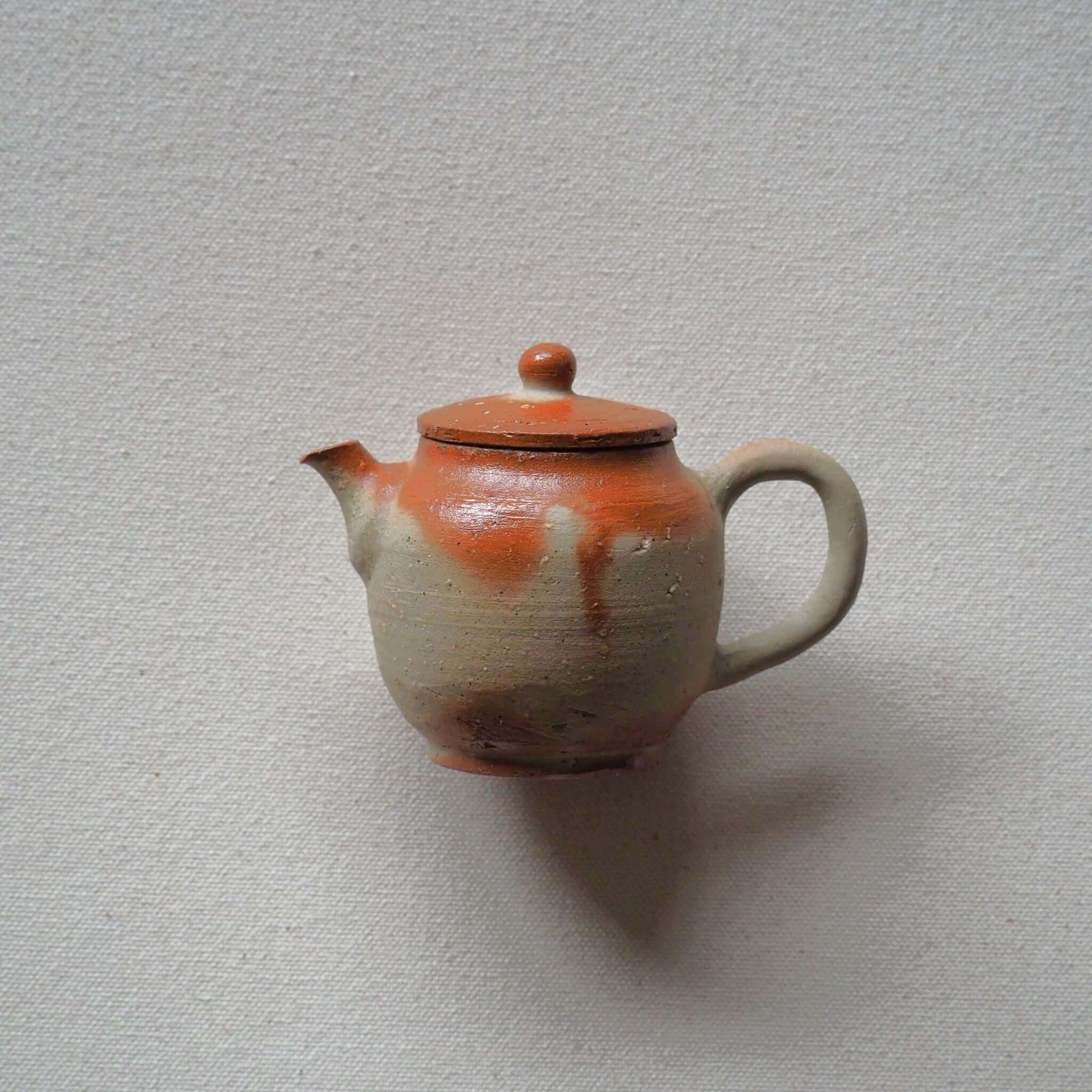 備前焼 細川敬弘作 火襷急須 [東山堂煎茶器店 オンラインショップ