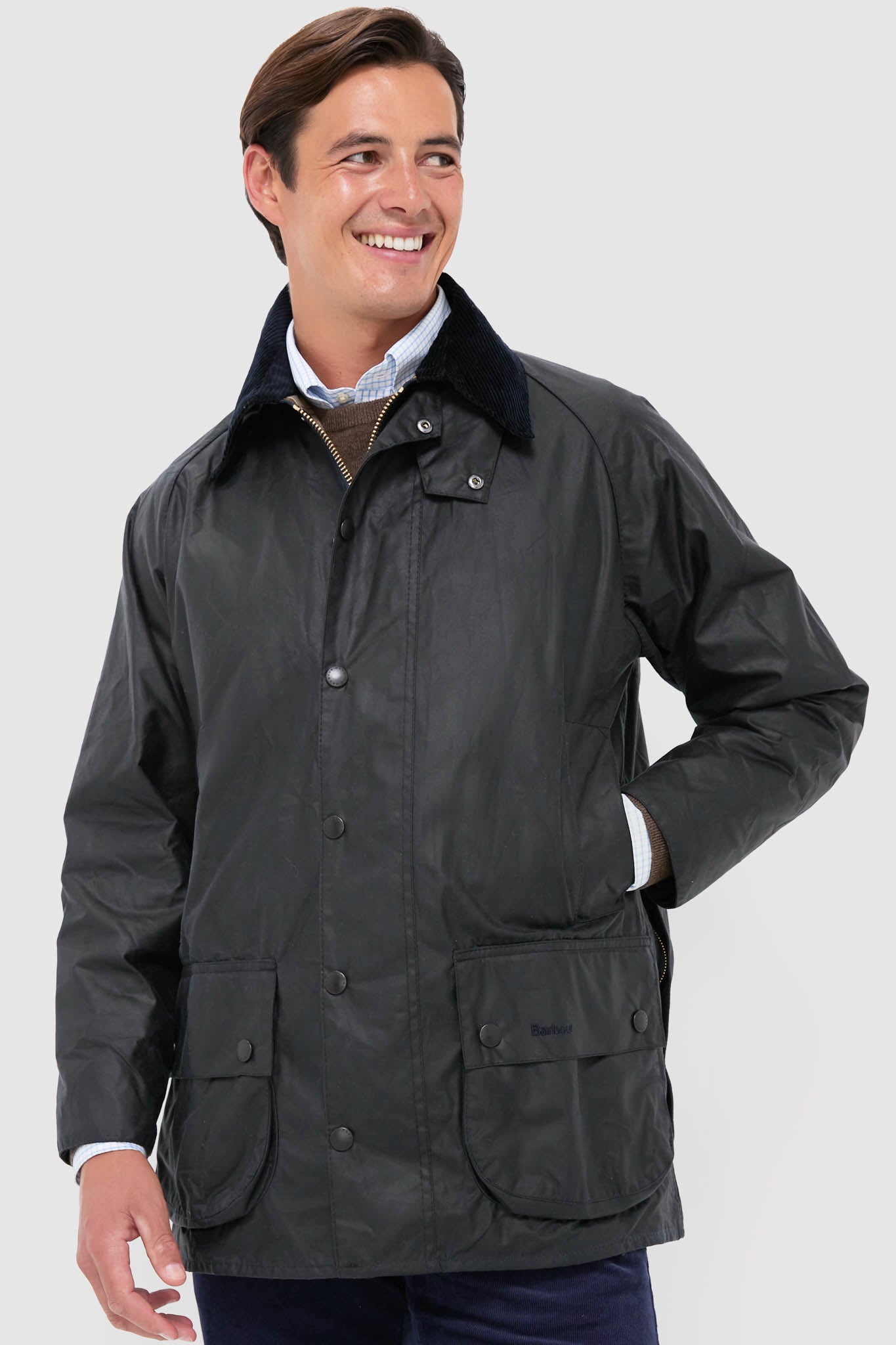Men's Navy Beaufort Wax Jacket | Barbour