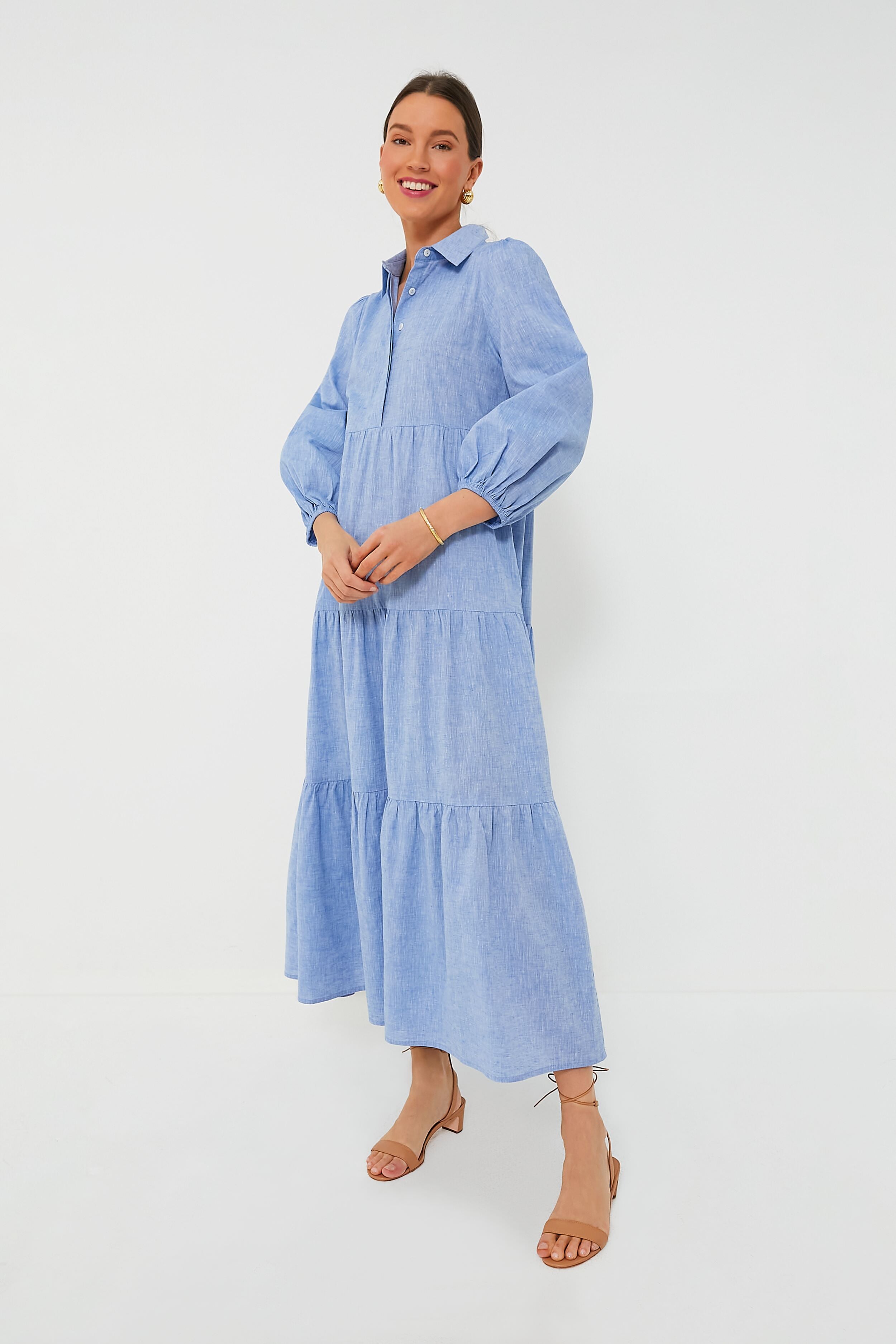 Chambray Mabel Maxi Dress | Pomander Place