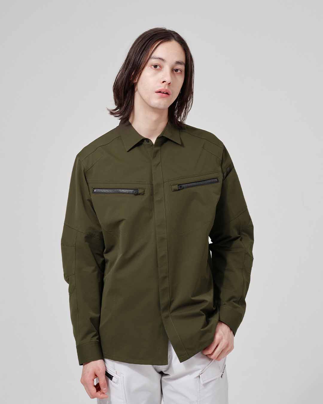 5605 TSエコダブルライトクロスロングスリーブシャツ – TS DESIGN