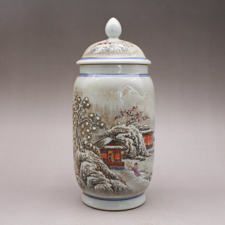 清時代 粉彩 茶葉罐 清時代 粉彩 茶葉罐 清時代 粉彩 茶葉罐 清時代 粉彩