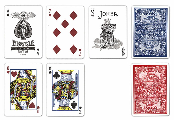 楽天市場】【トランプ】 BICYCLE AUTOBIKE No.1 BLUE/RED≪ バイスクル