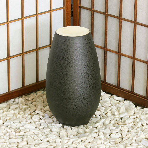 楽天市場】信楽焼 大型 フラワーベース 黒 窯変 斑点 10号 おしゃれ 壺