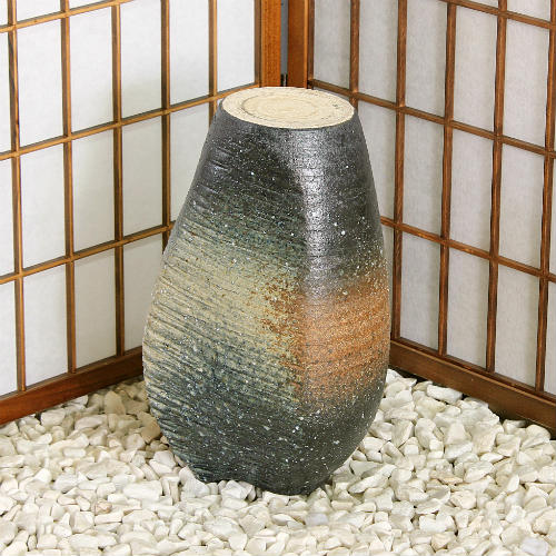 楽天市場】【ポイント5倍】信楽焼 大型 フラワーベース 窯変 変形12号