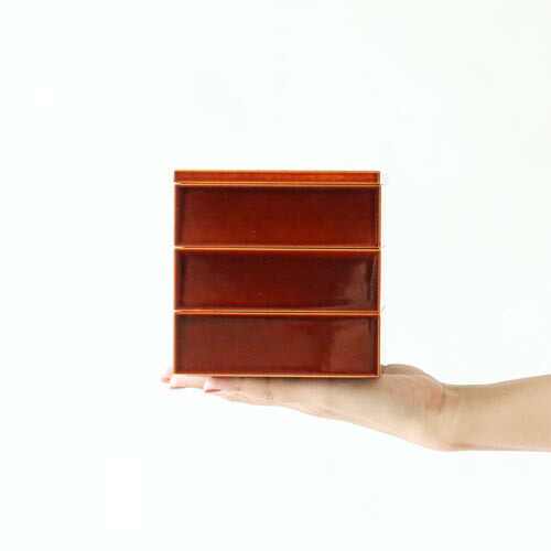 楽天市場】飛騨春慶 元田漆器 和角三段重 伝統工芸品 木製 お重箱