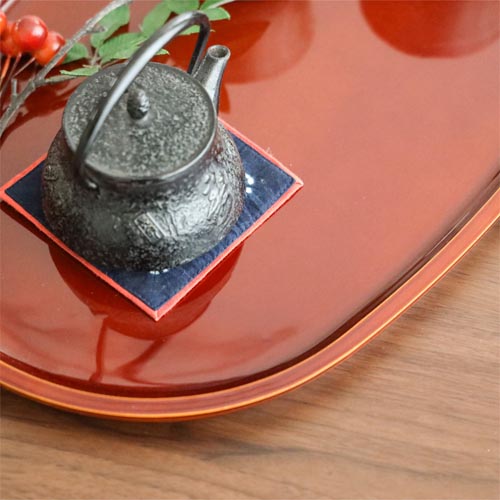 楽天市場】飛騨春慶 元田漆器 大福盆 伝統工芸品 木製 トレー