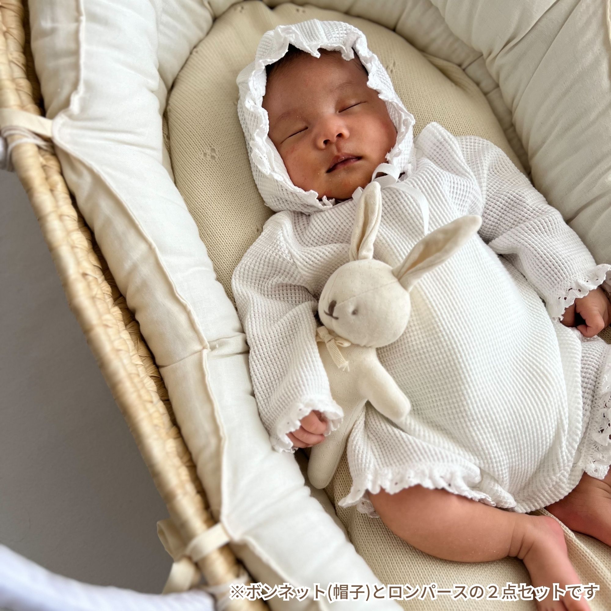 楽天市場】monbebe 退院着 お宮参り2点セット (ロンパース ＋