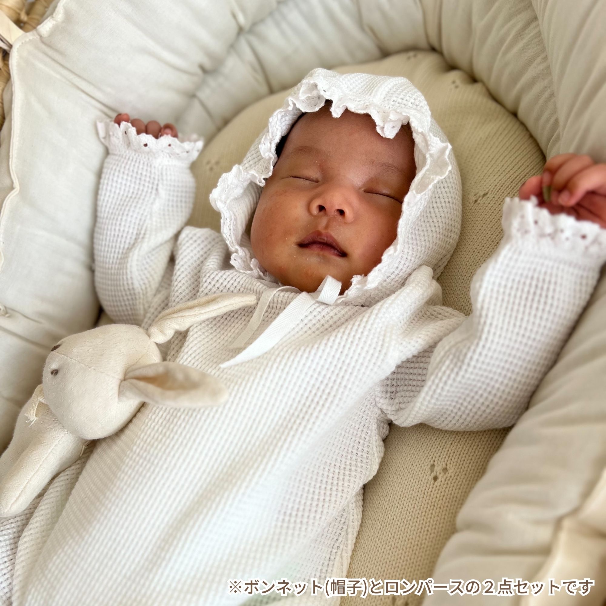 楽天市場】monbebe 退院着 お宮参り2点セット (ロンパース ＋