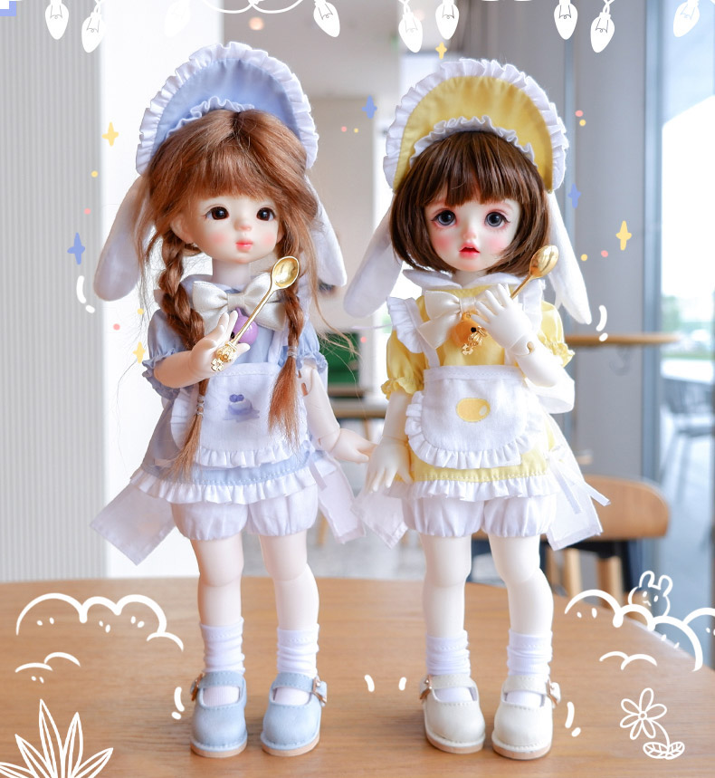楽天市場】球体関節人形 1/6 幼SD ドール 人形 服 衣装 メイド服 6点