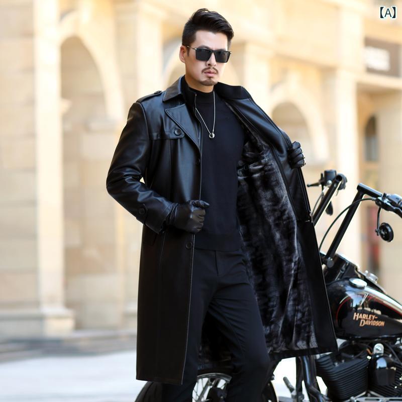 楽天市場】レザー ジャケット メンズ ライダース 革ジャン 秋冬 ロング