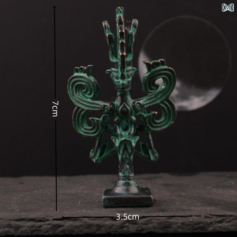 楽天市場】インテリア オブジェ 三星堆 真鍮製 青銅器風 小型