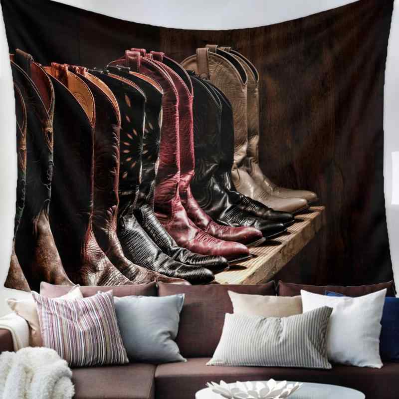 楽天市場】タペストリー ウエスタン カウボーイ 馬 夕焼け レトロ